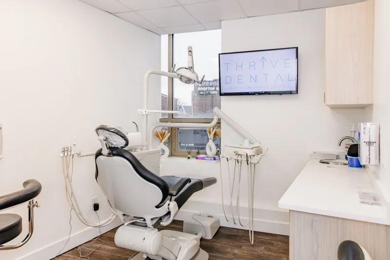 Private treatment room with calming lighting at Thrive Dental Bayside
